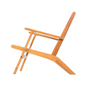 Vega Natural Stain Outdoor Chair in Ecru Cording
