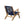 Vega Natural Stain Outdoor Chair in Navy Blue Cording