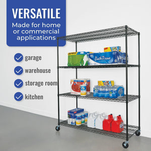24" x 60" x 72" 4-Tier Wire Rack