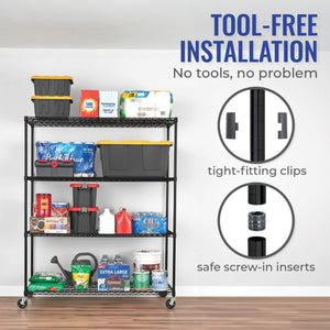 24" x 60" x 72" 4-Tier Wire Rack