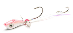 Pink/White Walleye Death Spinner - TRAPSKI