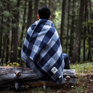 Wool Twin Sized Blanket - White Mountain Woolen