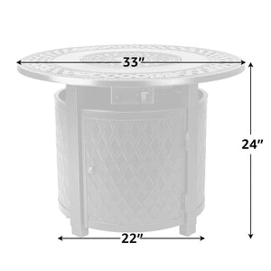Wagner 33" Round Aluminum LPG Fire Pit