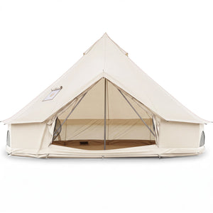 Waterproof Bell Tent with Stove Jack and Mesh Windows