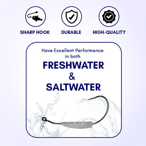 Reaction Tackle Lead Weighted Swimbait Hooks (10-PACK)