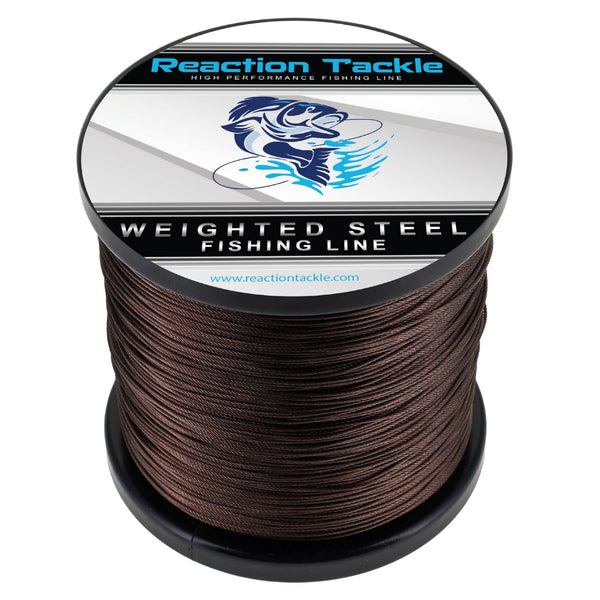 Reaction Tackle Weighted Stainless Steel Trolling Line 45LB- Premium Weighted Fishing Wire