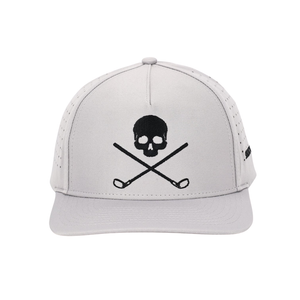 Skull and Crossbones Gray Golf Hat