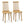 Windsor Dining Chairs Set of 2 with High Spindle Back and Natural Rubber Wood Legs for Dining Room Living Room-Natural