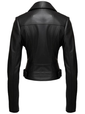 Women Black Designer Leather Jacket