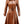 Women's Camel Flared Leather Coat