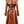 Women's Cognac Double-Breasted Leather Trench