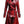 Women's Distressed Red Long Leather Coat
