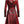 Women's Distressed Red Long Leather Coat