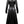 Women’s Rock Black Long Leather Designer Coat