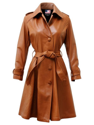Women’s Tan Leather Coat – Stylish and Timeless Outerwear