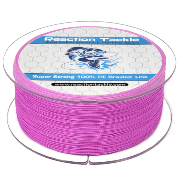 Reaction Tackle Braided Fishing Line - Pink