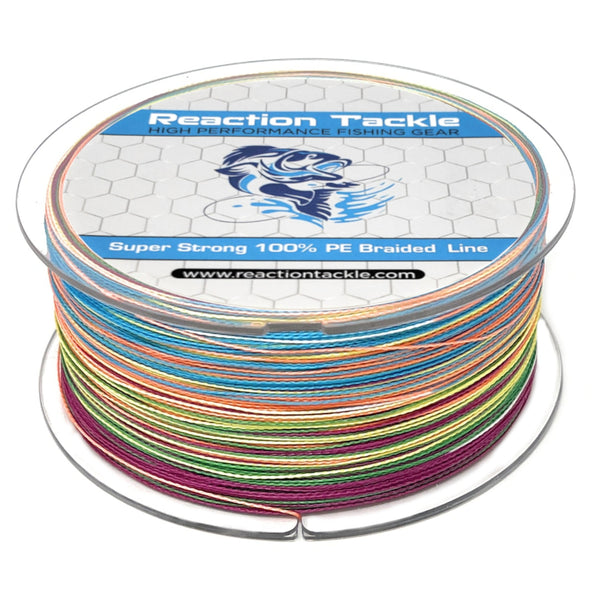 Reaction Tackle Braided Fishing Line - Multi-Color