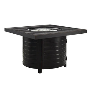 Yorke 40" Square Aluminum Convertible Gas Fire Pit Table