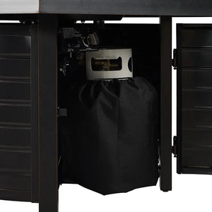 Yorke 40" Square Aluminum Convertible Gas Fire Pit Table