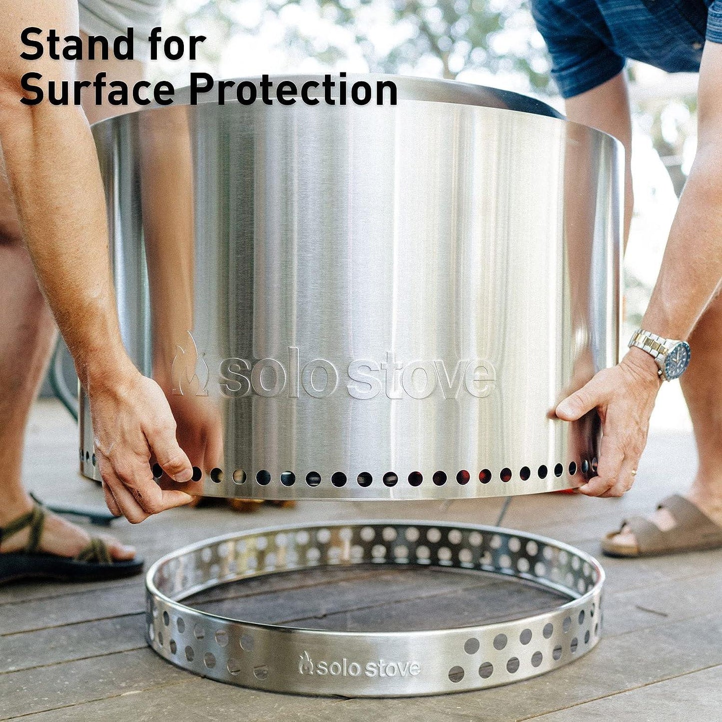 Solo Stove Ranger/Bonfire/Yukon 2.0 with Stand, Smokeless Fire Pit | Wood Burning Fireplaces with Removable Ash Pan, Portable Outdoor Firepit - Ideal for Camping & Outdoor Spaces, Stainless Steel