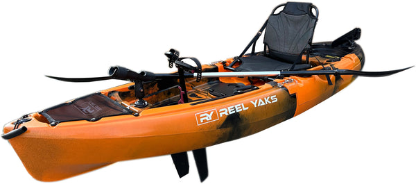 9.5ft Raptor Modular Fin Drive Pedal Fishing Kayak | 380lbs Capacity | 2 Piece