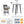 5 Pieces Outdoor Patio Bar Set, Rounded Square Sintered Stone Table & 4 Swivel Bar Chairs