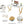 Executive Office Computer Desk For Home Office - White / Gold