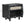 Black Nightstand with Rattan Detail
