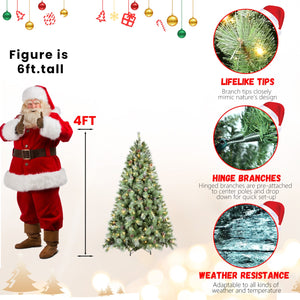 8FT Christmas Tree with 550 Warm Lights