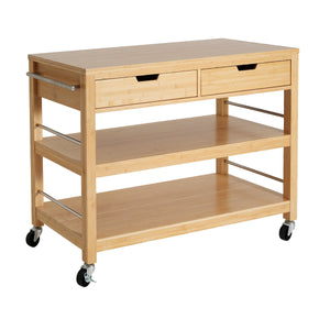Indoor Multifunctional Bamboo Kitchen Cart