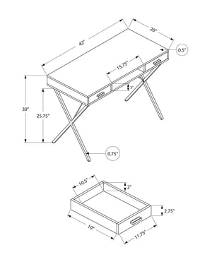 Contemporary Computer Desk with Storage Drawers