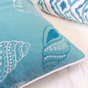 Blue and Spa Seashells Set of 2