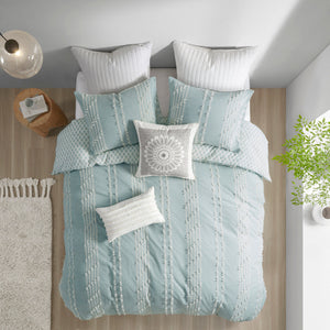 Full/Queen 3 Piece Cotton Jacquard Duvet Cover Set