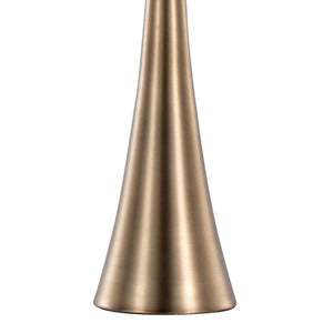 Diana 29" Contemporary Metal Table Lamp Set - Matte Golden Bronze & White Linen Shade