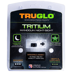 TruGlo Trit Glow in the Dark High Set Pistol Sight, Springfield XD, XDM, & XDS - TRAPSKI