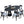 Modern Dining Table Set of 7: 1 Table + 6 Chairs