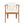 Outdoor Dining Chair Set of 4 with Curved Acacia Wood Arms and Cream Cushions