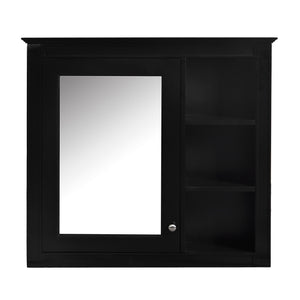 Bathroom Vanity With Medicine Cabinet, Royal Mirror Cabinet, Modern Bathroom Storage Cabinet With 2 Soft Closing Doors And 4 Drawers