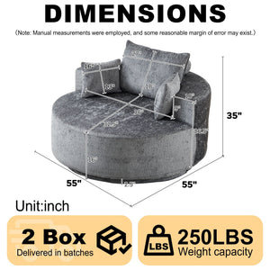 Swivel Chair With Rotating Base For Living Room