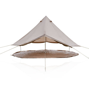 4 Season Bell Tent 13.1FT, Beige Waterproof Glamping Yurt Tent
