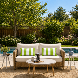 4 Pack Outdoor Lumbar Pillow Covers - 12x20 Inch