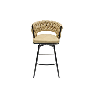 Bar Stool 360 Swivel With Back Footrest