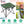 2Pcs Foldable Camping Table Portable Picnic Table Lightweight Travel Desk with 2 Cup Holders/Table Carrying Bag