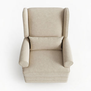 Extra Wide Swivel Recliner Glider Chair With Footrest
