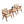 3 Piece Accent Chair Set And Matching End Table For Living Room - Natural