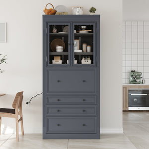TOPMAX 36 x 16.5 x 78 Inch Freestanding Kitchen Pantry Storage Cabinet