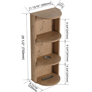 Bathroom Wall Mounted Storage Rack With Floating Design