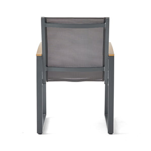 Aresha Metal Outdoor Dining Armchair (Set of 2) - Gray