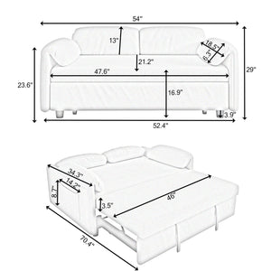 Sofa, Dual Purpose Lounge With Retractable Queen Size Bed