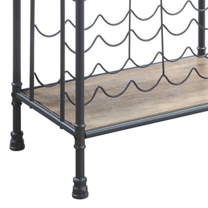 Brantley Wine Rack - Gray / Oak